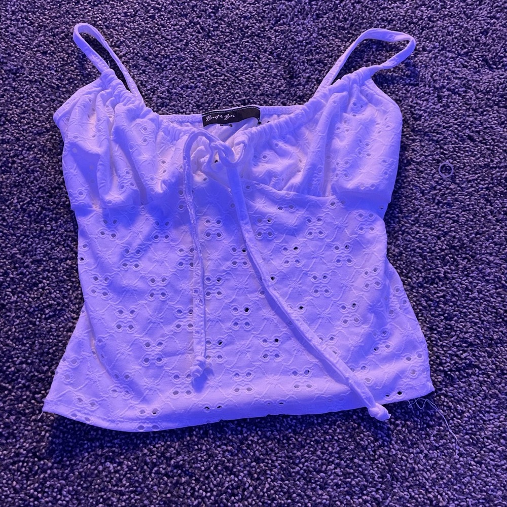 White kinda see through shirt